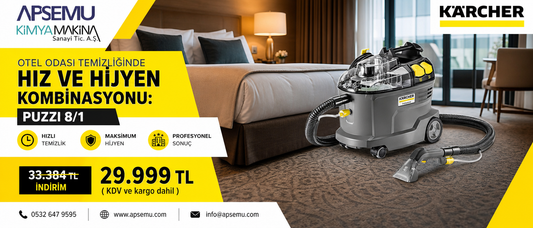 Otel Odası Temizliğinde Hız ve Hijyen Kombinasyonu: Puzzi 8/1