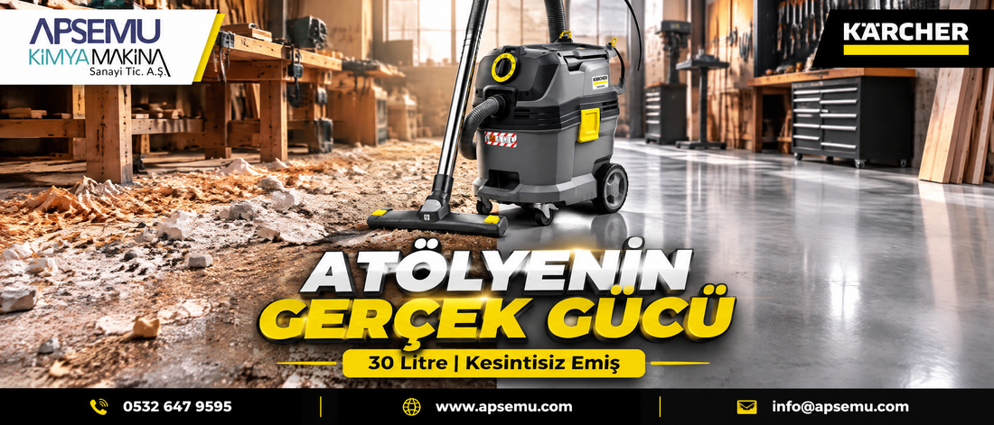 Atölye ve Çalışma Alanlarında Kesintisiz Performans: Kärcher NT 30/1 Tact