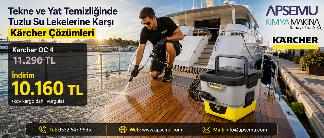 Tekne ve Yat Temizliğinde Tuzlu Su Lekelerine Karşı Kärcher Çözümleri