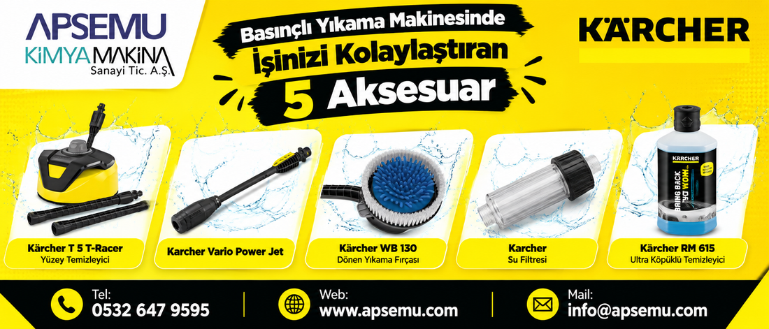 Basınçlı Yıkama Makinesinde İşinizi Kolaylaştıran 5 Aksesuar
