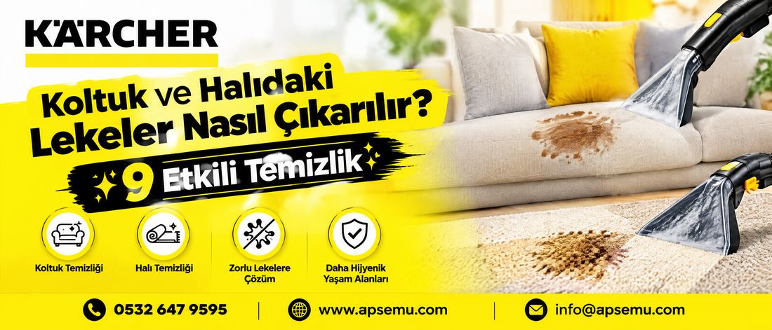 Koltuk ve Halıdaki Lekeler Nasıl Çıkarılır? 9 Etkili Temizlik Önerisi