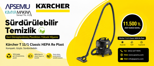 Sürdürülebilir Temizlik: Geri Dönüştürülmüş Plastikten Yüksek Hijyene (Kärcher T 11/1 Classic HEPA Re Plast İncelemesi)
