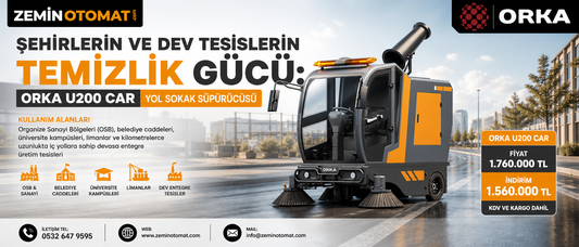 Şehirlerin ve Dev Tesislerin Temizlik Gücü: Orka U200 CAR Yol Sokak Süpürücüsü