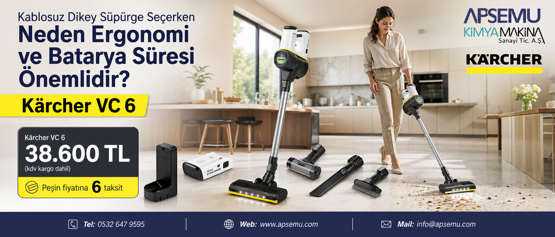 Kablosuz Dikey Süpürge Seçerken Neden Ergonomi ve Batarya Süresi Önemlidir? (Kärcher VC 6 Cordless ourFamily İncelemesi)