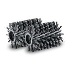 Roller brushes wooden surface