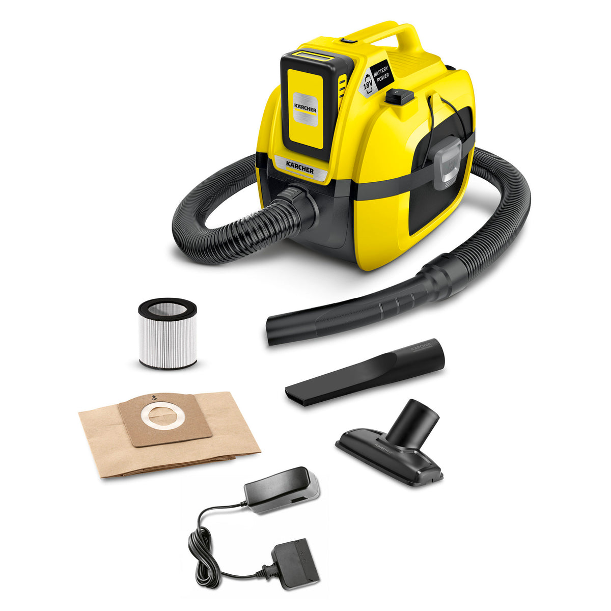 WD1 Islak Kuru Süpürge Bataryalı Set